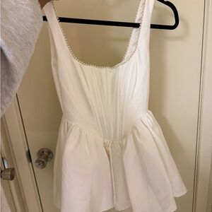 Showpo Kaitlyn Corset Front White Mini Dress
